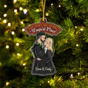 Harry Potter You Make The World Magical Place - Gift for Couples - Personalized Acrylic Ornament - CL20