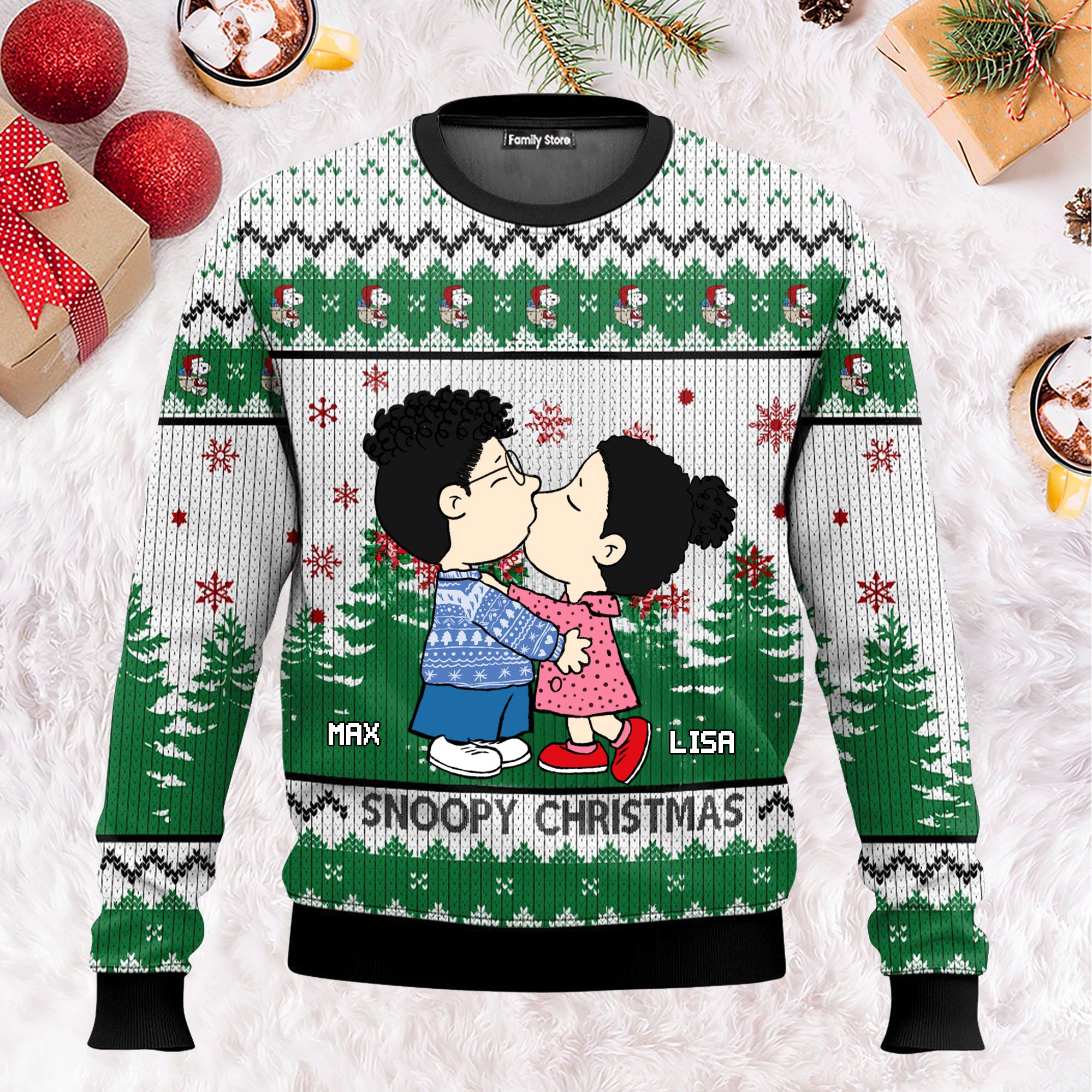 Snoopopy Merry Christmas Peanuts - Personalized Ugly Sweatshirt - Gift For Husband Wife, Anniversary  CL45 NH96