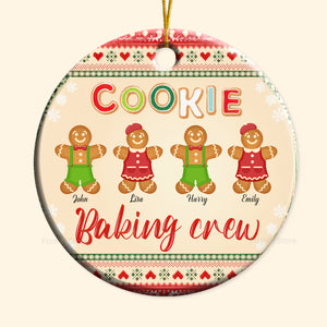 Hey Cooking Crew - Gift For Family - Personalized Ceramic Ornament - NA94