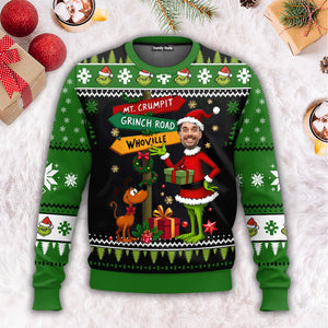 Grinch Where Is Whoville - Personalized Ugly Sweater - Funny Gift For Friend, Family Member NA94