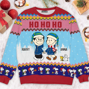 Peanuts Merry Christmas Peanut  - Personalized Ugly Sweatshirt - Gift For Couple, Husband Wife, Anniversary CL43 NH96