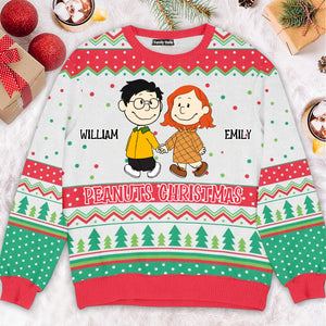 Peanut Christmas - Personalized Ugly Sweatshirt - Gift For Couple, Husband Wife, Anniversary CL43 NH96