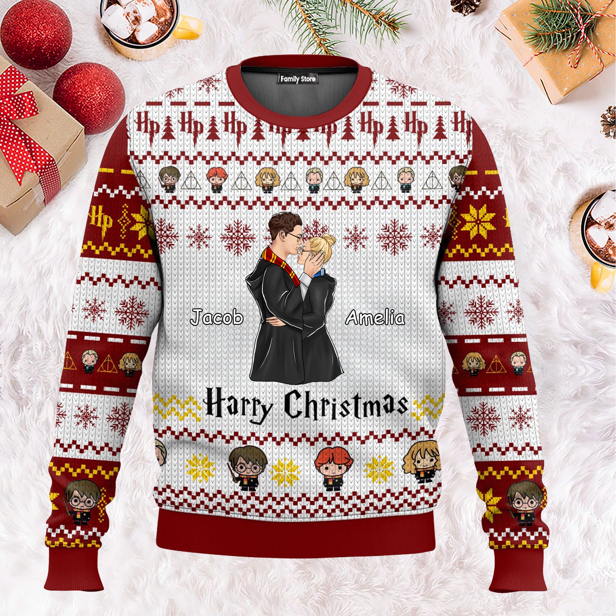 Merry Harry Christmas Harry Potter - Gift For Couples - Personalized Ugly Sweater - CL20 NH96