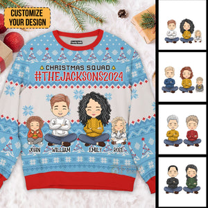 The Christmas Squad - Gift For Family Member - Personalized Ugly Sweatshirt - CL35 NA94