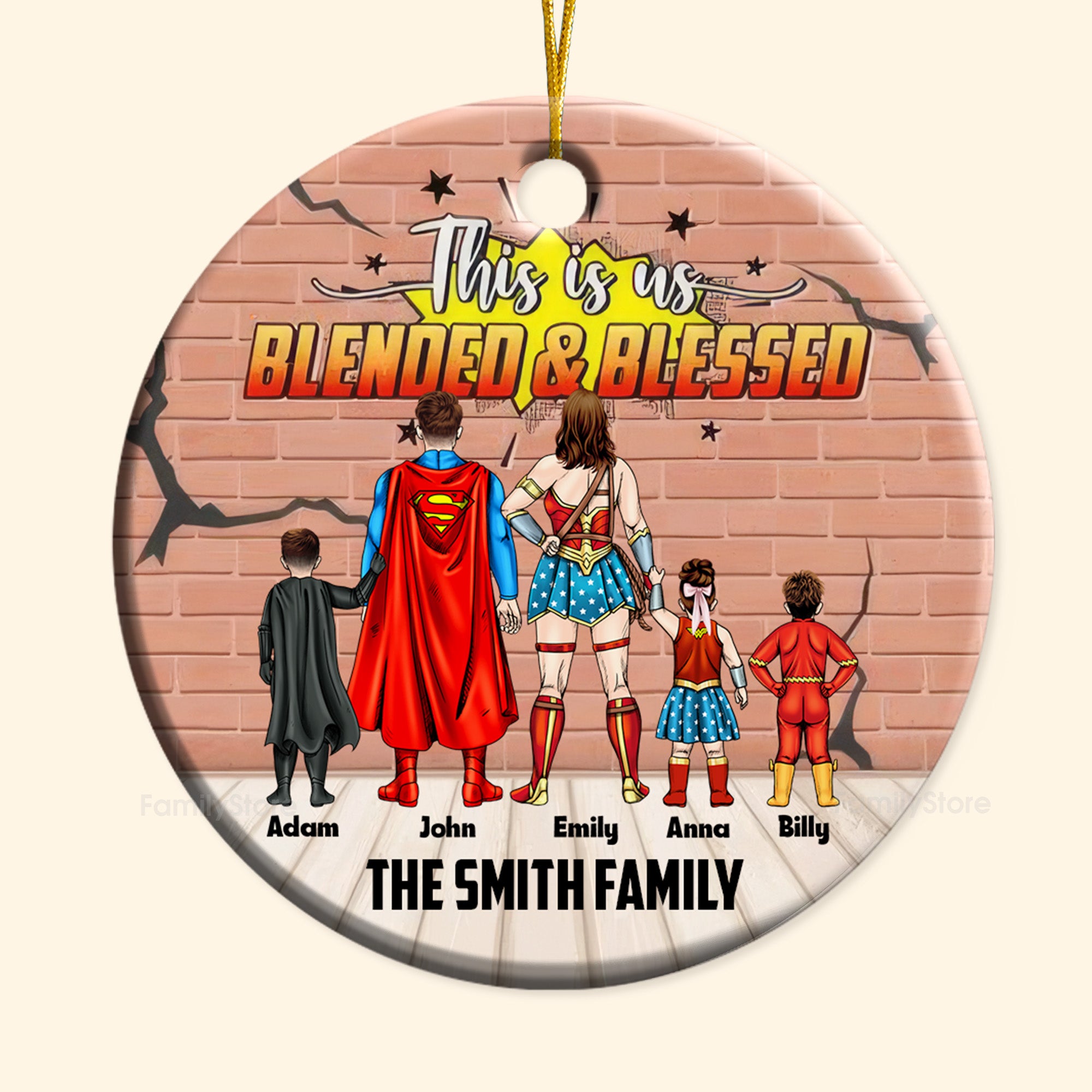 This Is Us Blended And Blessed - Gift For Family - Personalized Ceramic Ornament - CL02 NA94