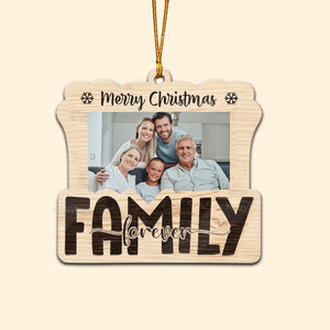 The Holidays Are A Time For Family - Gift For Family - Personalized Wood Ornament NA94