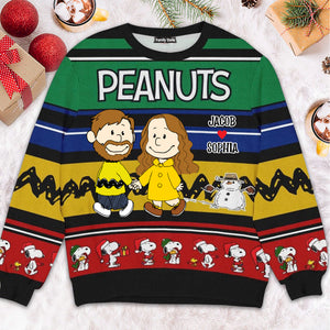 Peanuts Always Be Together - Personalized Ugly Sweatshirt - Gift For Couple, Husband Wife, Anniversary CL43 NH96