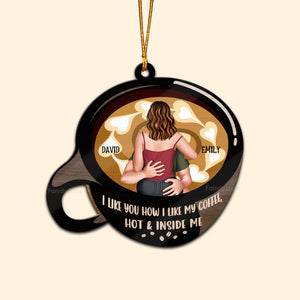 I Like You How I Like My Coffee Latte Art - Gift for Couples - Personalized Wood Ornament - CL28 NH96