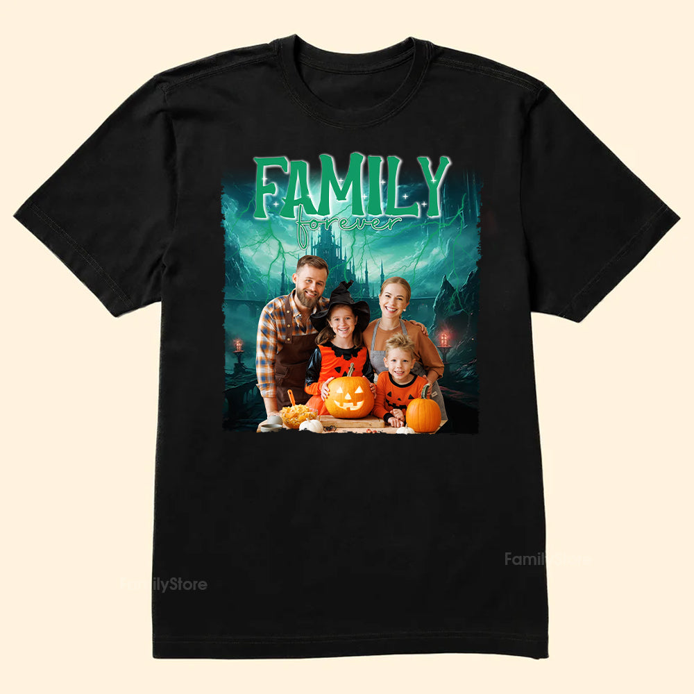 Green Castle And Thunder Light Family Forever - Gift For Family Members, Friends - Personalized Shirt NA94