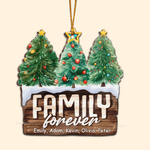 This Is Our Happy Place - Gift For Family - Personalized Wood Ornament - NA94