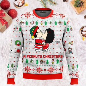 A Peanuts Christmas - Personalized Ugly Sweatshirt - Anniversary Gifts, Gift For Couples, Husband Wife-CL45 NH96