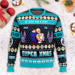 We Wish You A Very Super Xmas Dragon Ball - Gift For Couples - Personalized Ugly Sweater - CL18