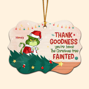 Merry Christmas To Our Human Servant Grinch Cats- Gift For Cat Lover, Pet Lovers - Personalized Wood Ornament - CL16 NH96