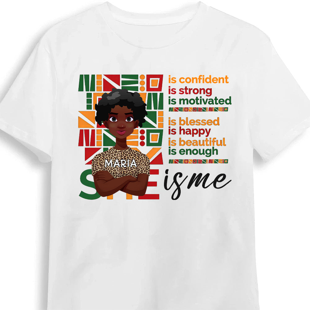 I am Black Woman Affirmations - Personalized T-shirt - Juneteenth, Birthday Gift For Black Woman, Mother, Friend, Sister | CL50