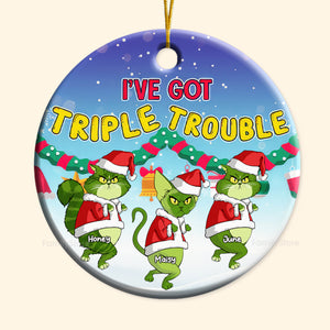 I've Got Many Trouble Grinch Cats- Gift For Cat Lover, Pet Lovers - Personalized Ceramic Ornament - CL16 NH96