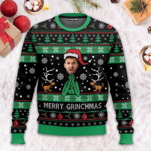 Grinch Merry Greenmas With Me And Max - Gift For Family Members, Friends - Personalized Ugly Sweater NA94