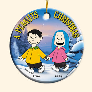 A Peanuts Christmas - Personalized  Ceramic Ornament - Gift For Couple, Husband Wife, Anniversary, Engagement, Wedding, Marriage Gift - CL48 NH96