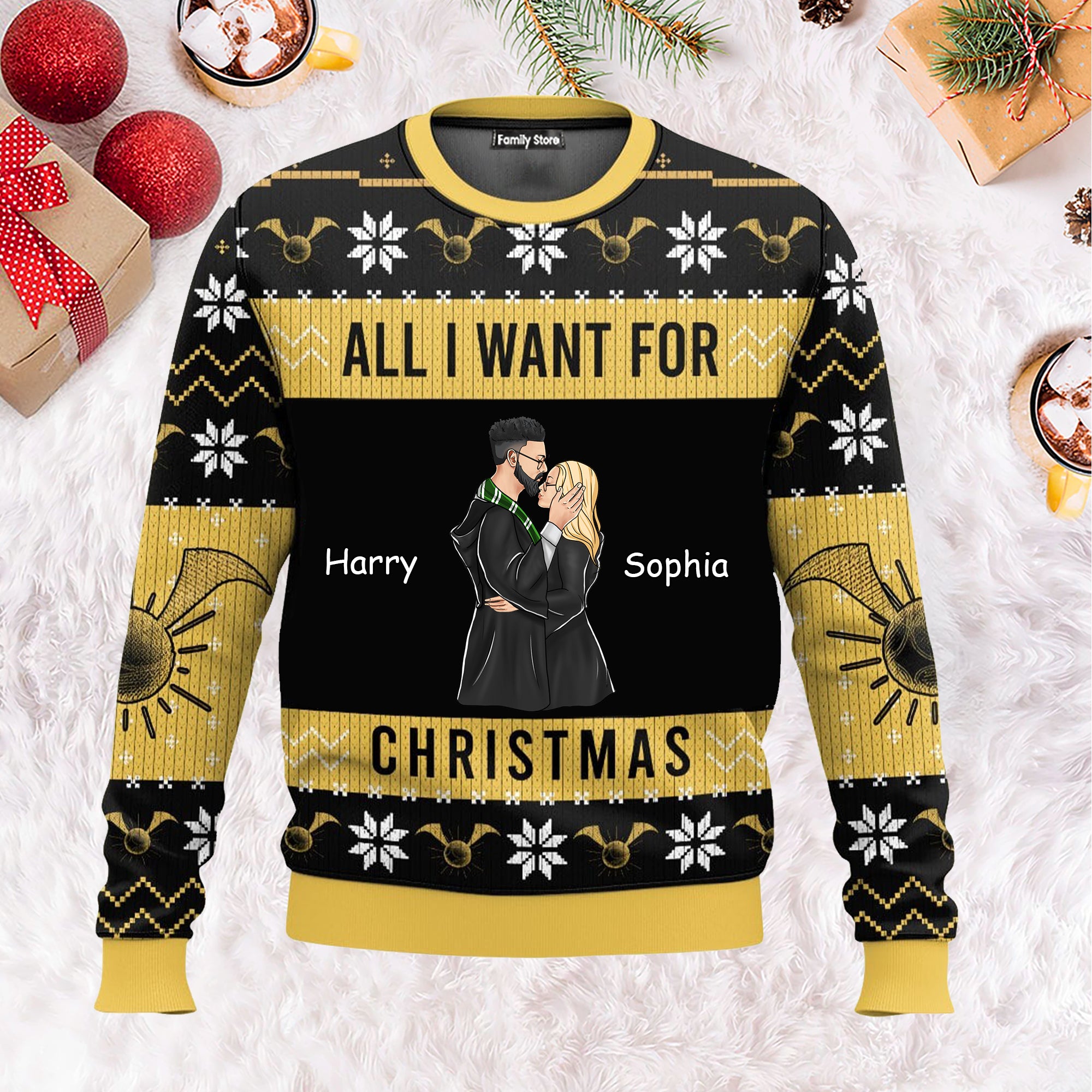 All I Want For Christmas Harry Potter - Gift For Couples - Personalized Ugly Sweater - CL20 NH96