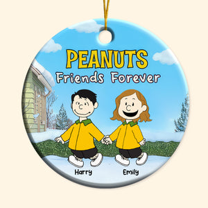 Friends Forever Peanuts - Personalized Ceramic Ornament - Funny Gift For Friend, Family Member - CL48 NH96