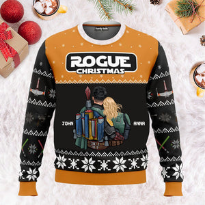 Rogue Christmas Star War - Personalized Ugly Sweatshirt - Gift For Couple, Husband Wife, Anniversary CL19