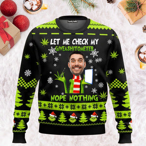 Grinch Let Me Check My Note Oops Nothing - Funny Gift for Men, Women - Personalized Ugly Sweater NA94