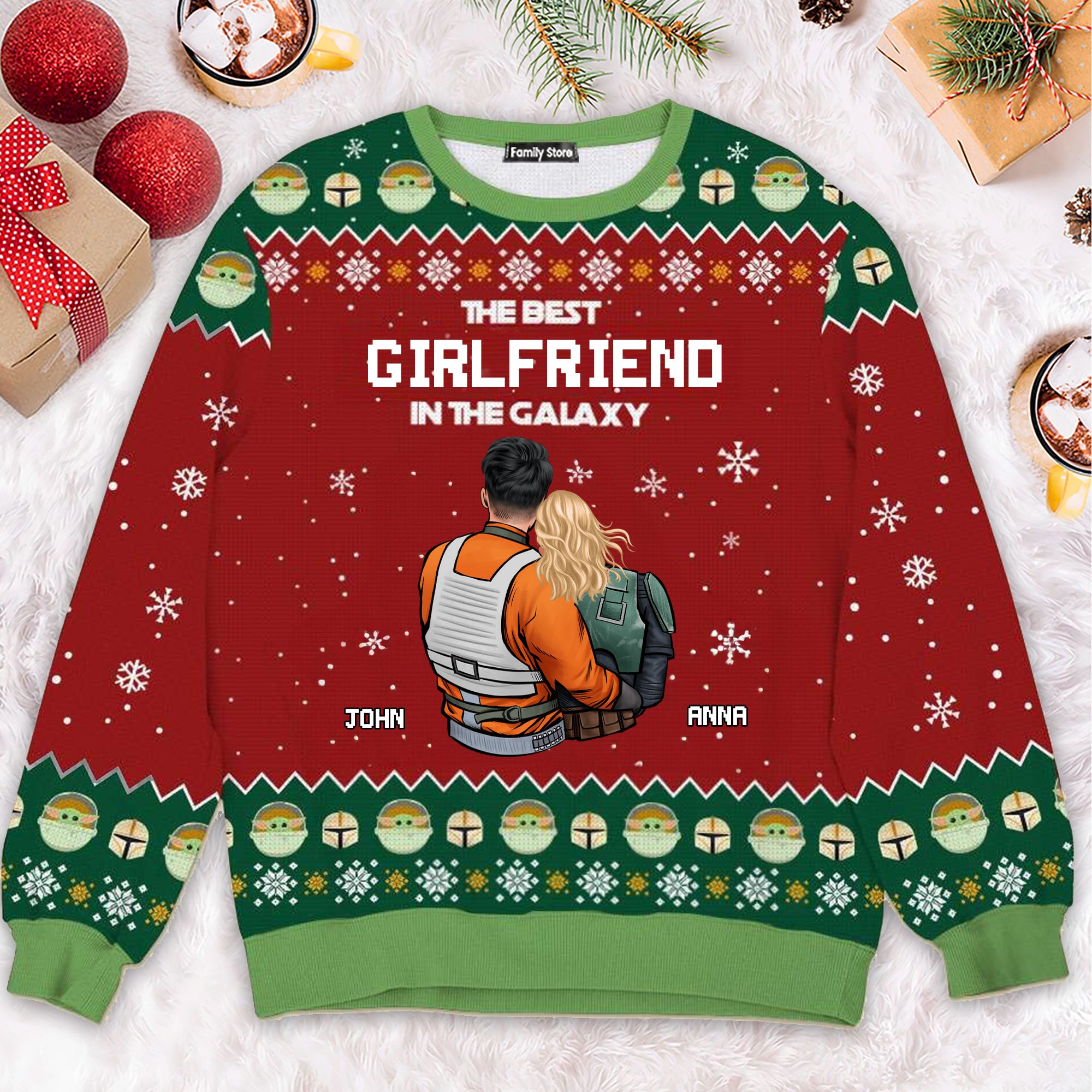 The Best Girlfriend Of The Galaxy Star War - Gift For Girlfriend, Husband Wife, Anniversary - Personalized Ugly Sweatshirt - CL19