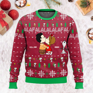 Falala Christmas Peanuts - Personalized Ugly Sweatshirt - Gift For Boyfriend, Husband Wife, AnniversaryCL45 NH96