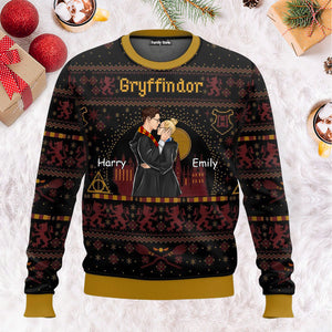 Wizrad Couple Harry Potter - Gift For Couple, Husband Wife, Anniversary - Personalized Ugly Sweater - CL20 NH96