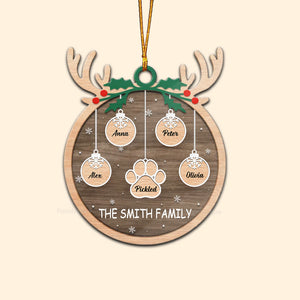 A Time Of Warmth And Togetherness - Gift For Family - Personalized Wood Ornament - NA94