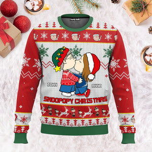 Lovely Snoopopy Christmas Peanuts- Personalized Ugly Sweatshirt - Gift For Couple, Husband Wife, Anniversary CL45 NH96