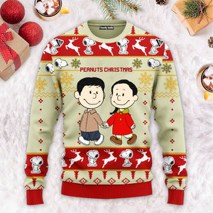 Peanuts Christmas - Personalized Ugly Sweatshirt - Gift For Couple, Husband Wife, Anniversary CL43 NH96