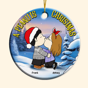 A Peanuts Christmas - Personalized  Ceramic Ornament - Gift For Couple, Husband Wife, Anniversary, Engagement, Wedding, Marriage Gift - CL45 NH96