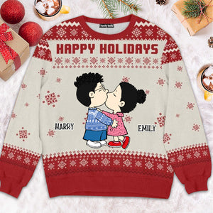 Peanuts Snoopopy Happy Holidays - Personalized Ugly Sweatshirt - Gift For Couple, Husband Wife, Anniversary CL45 NH96