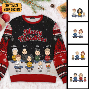 We Wish You A Merry Christmas - Gift For Family Memmber - Personalized Ugly Sweatshirt - CL35 NA94