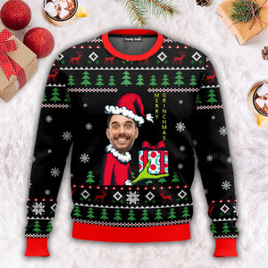 All I Want For Christmas Is A Gift From Grinch - Personalized Ugly Sweater NA94