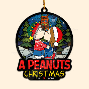 A Peanuts Christmas You Will Forever Be My Always - Personalized Wood Ornament - Gift For Couple, Husband Wife, Anniversary, Engagement, Wedding, Marriage Gift - CL45 NH96