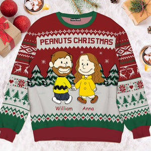 Peanuts Christmas - Personalized Ugly Sweatshirt - Gift For Couple, Husband Wife, Anniversary CL43 NH96