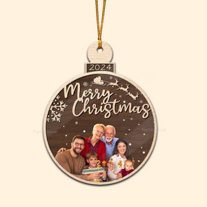 Hohoho Santa Merry Christmas - Gift For Family - Personalized Wood Ornament NA94