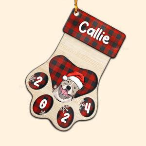 Christmas Dogs Woof Woof - Personalized Wood Ornament - Gift For Dog Lovers - CLP09 NA94