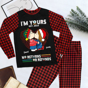 Peanuts I Am Yours No Returns - Personalized Unisex Pajamas Set - Gift For Couple, Husband Wife, Anniversary, Engagement, Wedding, Marriage - CL45 NA94