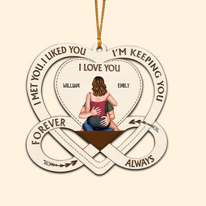 I'm Keeping You - Gift for Couples - Personalized Wood Ornament - CL28 NH96