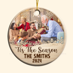 Tis The Season - Gift For Family Members - Personalized Ceramic Ornament NA94