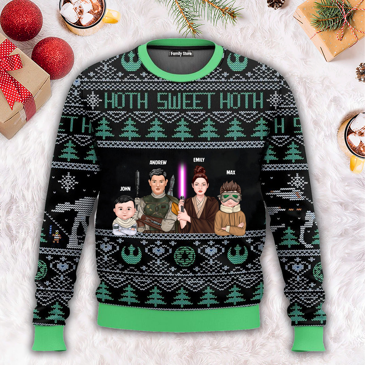 Hoth Sweet Hoth Star War Personalized Ugly Sweater Gift Christmas Familystore