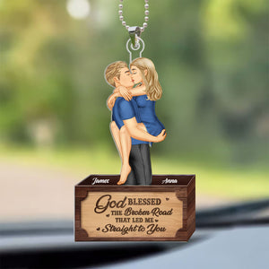 You Make My Heart Skip A Beat - Personalized Car Hanging Ornament - Gift For Couple, Husband Wife, Anniversary - GR7 NA94