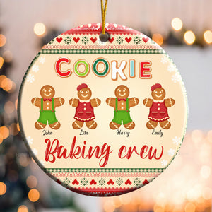 Hey Cooking Crew - Gift For Family - Personalized Ceramic Ornament - NA94