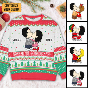 Snoopopy Peanut Christmas - Personalized Ugly Sweatshirt - Gift For Husband Wife, Anniversary CL45 NH96