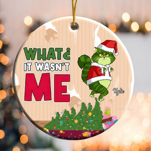 It Wasn't Me Grinch Cats- Gift For Cat Lover, Pet Lovers - Personalized Ceramic Ornament - CL16 NH96