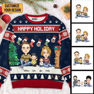 The True Spirit Of Christmas - Gift For Family Member - Personalized Ugly Sweatshirt - CL33 NA94