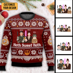 Hoth Sweet Hoth Family From Galaxy Star War - Personalized Ugly Sweater - Gift Christmas For Family Memmber - CL46 NA94