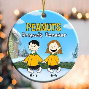 Friends Forever Peanuts - Personalized Ceramic Ornament - Funny Gift For Friend, Family Member - CL48 NH96